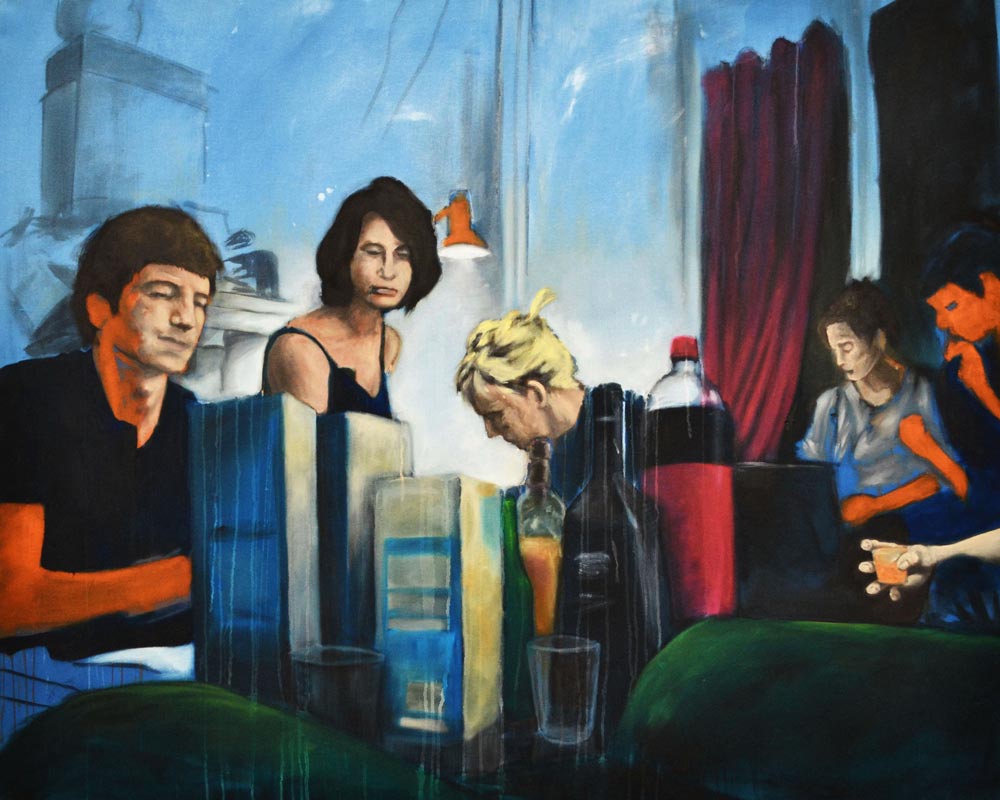 Scène urbaine n°1, 2012, huile sur toile, 120x160 par Charlie Wellecam