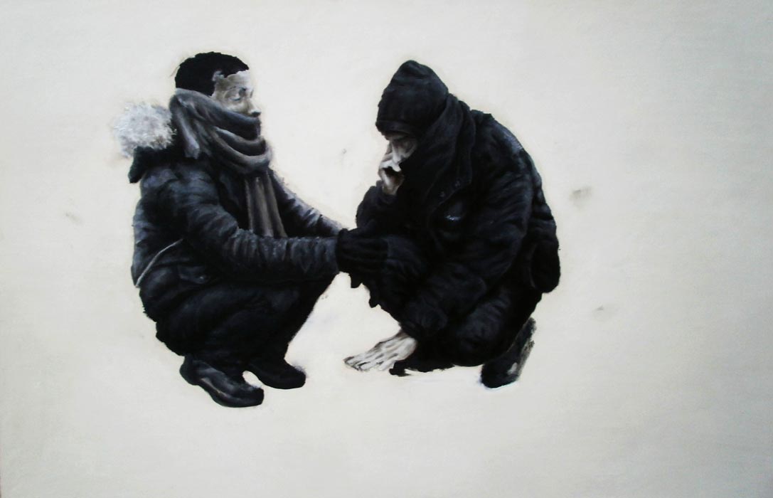 Sans titre, 2011, huile sur toile, 80x120 par Charlie Wellecam