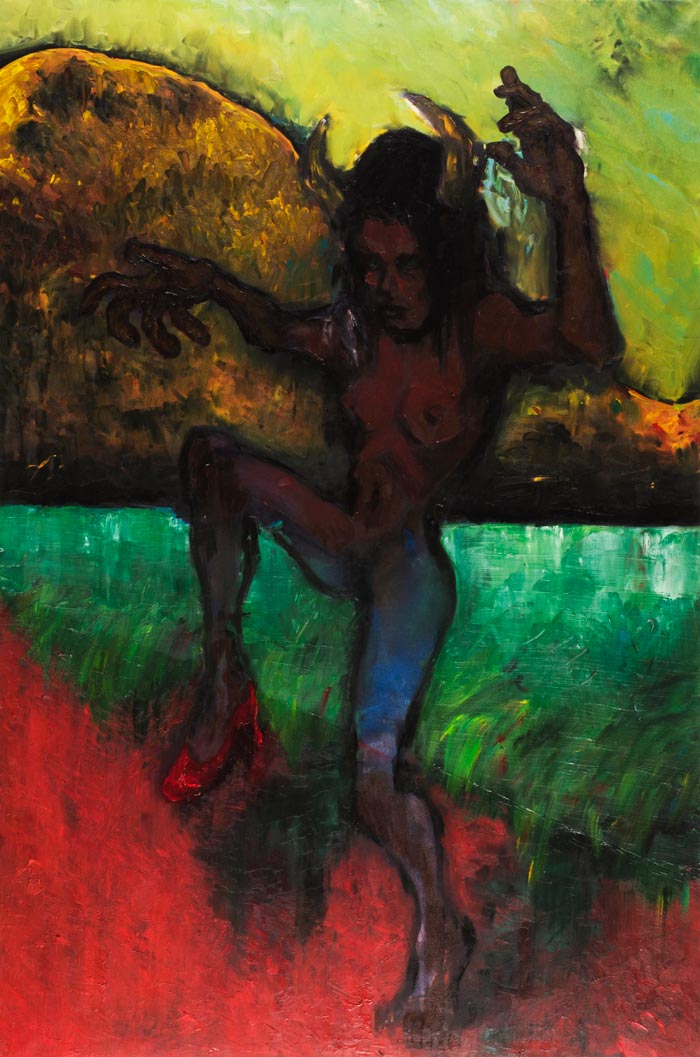 La danseuse, 2011, huile sur toile, 120x80 par Charlie Wellecam