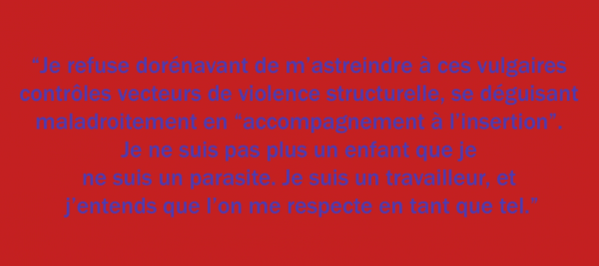 Lettre ouverte au monde de "l'insertion", témoignage d'un a.a. par Charlie Wellecam