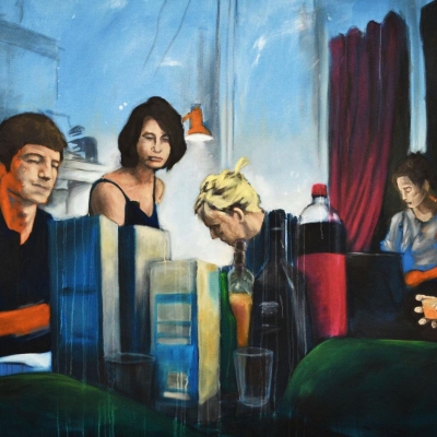 Scène urbaine n°1, 2012, huile sur toile, 120x160 par Charlie Wellecam