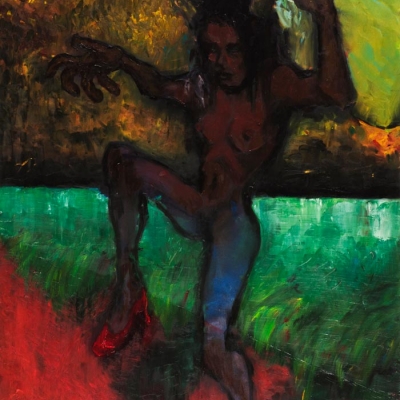 La danseuse, 2011, huile sur toile, 120x80 par Charlie Wellecam